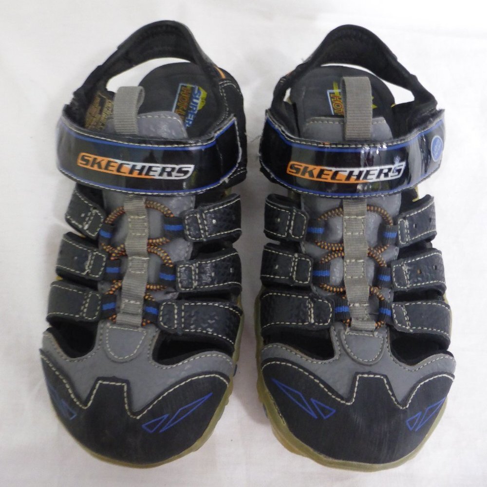SKECHERS | size 2, kids |  Black and Gray Skechers Sandals